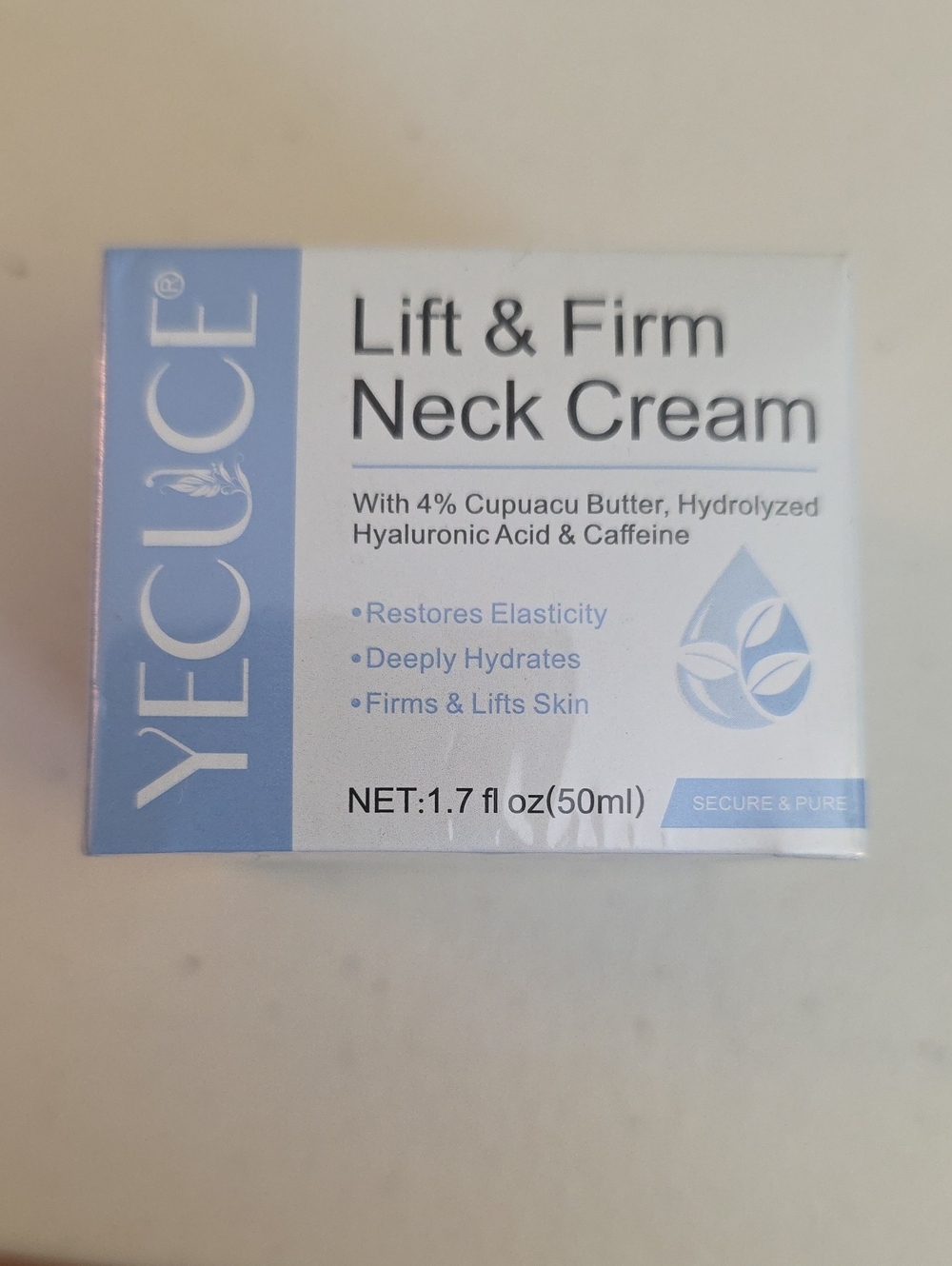 YECCUCE Lift & Firm Neck Cream - White & Light Blue Packaging